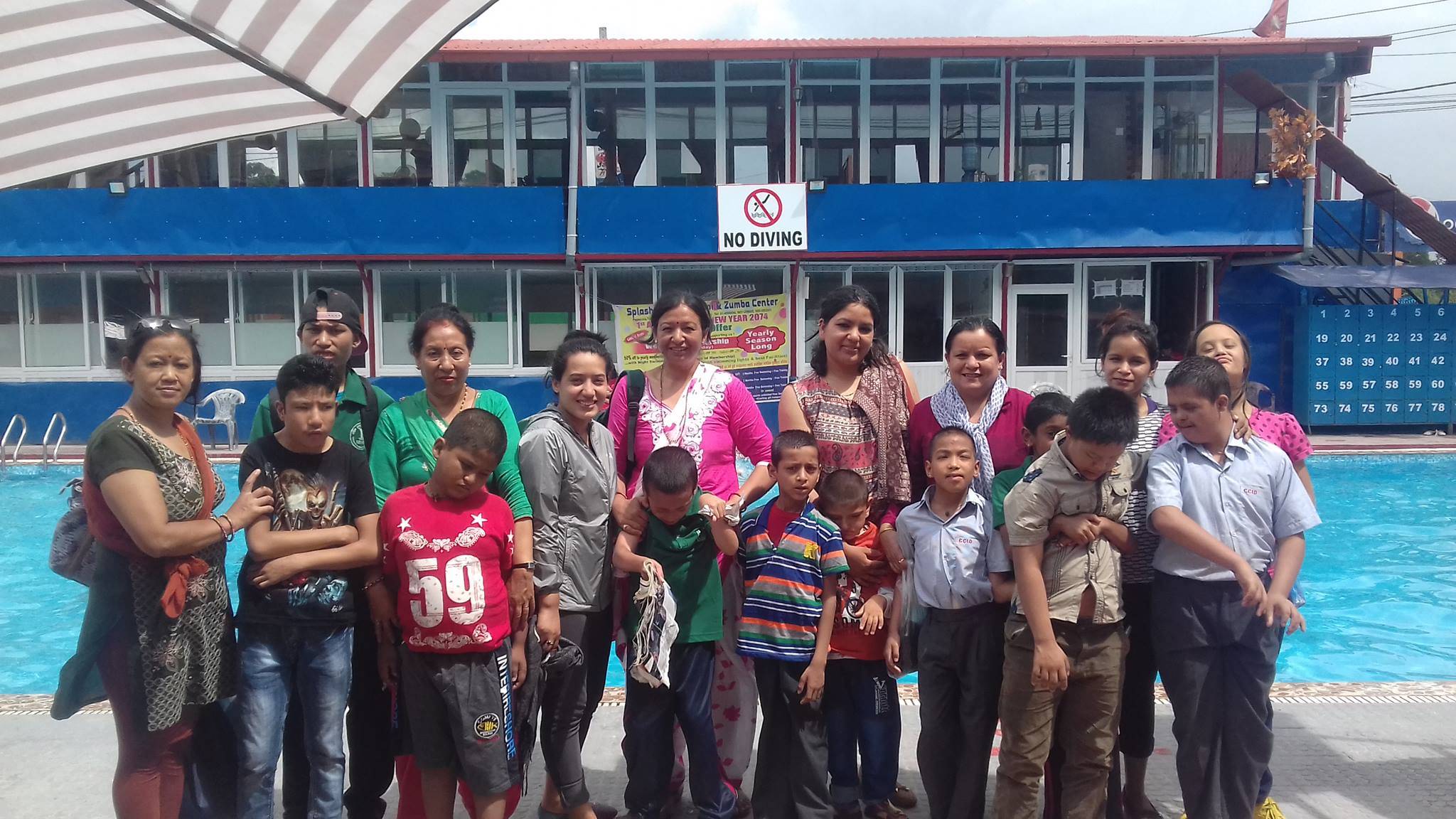 Volunteer in Nepal - Swimming Program for the Intellectually disabled children, volunteer in nepal outdoor activities for children for special needs