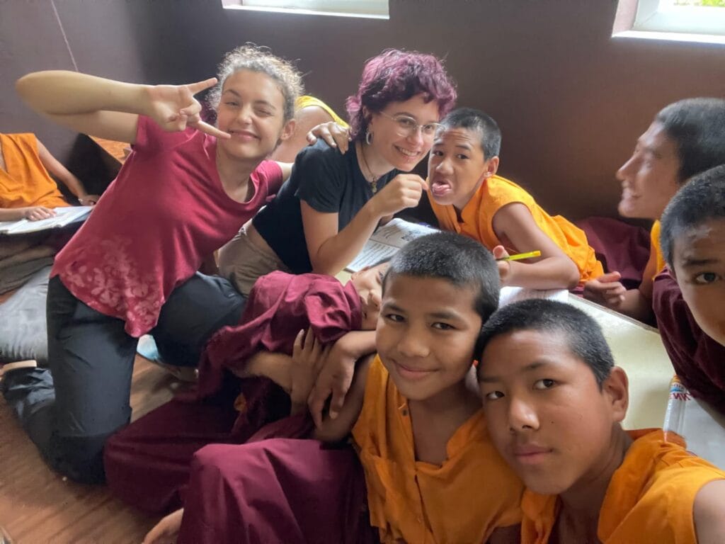 Volunteer abroad experience at Buddhist monastery with monks and students