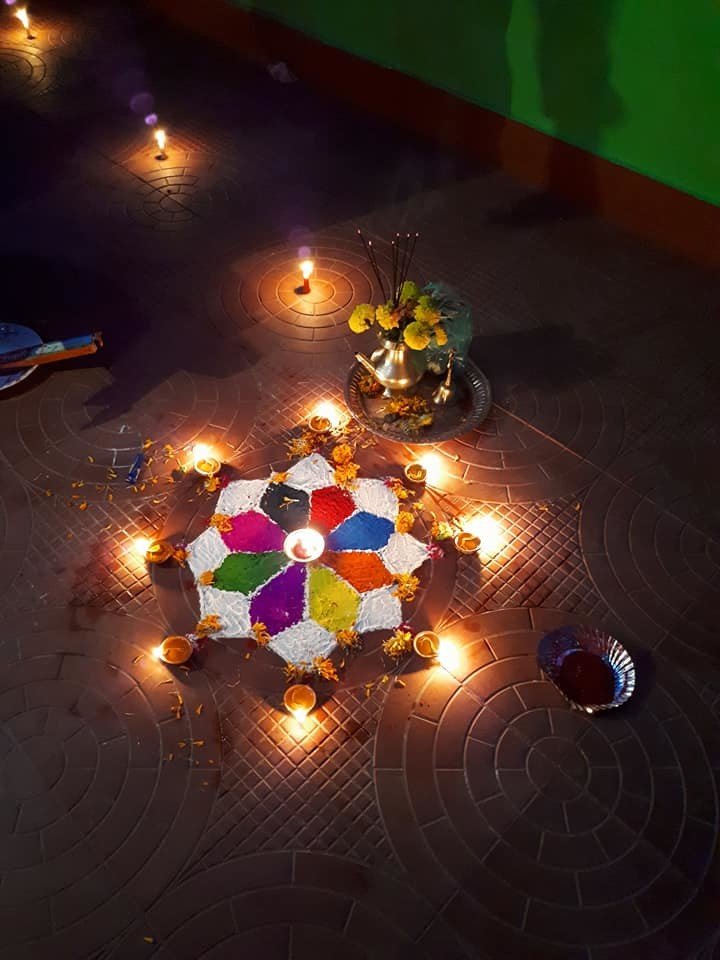 Volunteers Celebrate Dashain And Tihar Festivals In Nepal 10 Mandala for the festivals