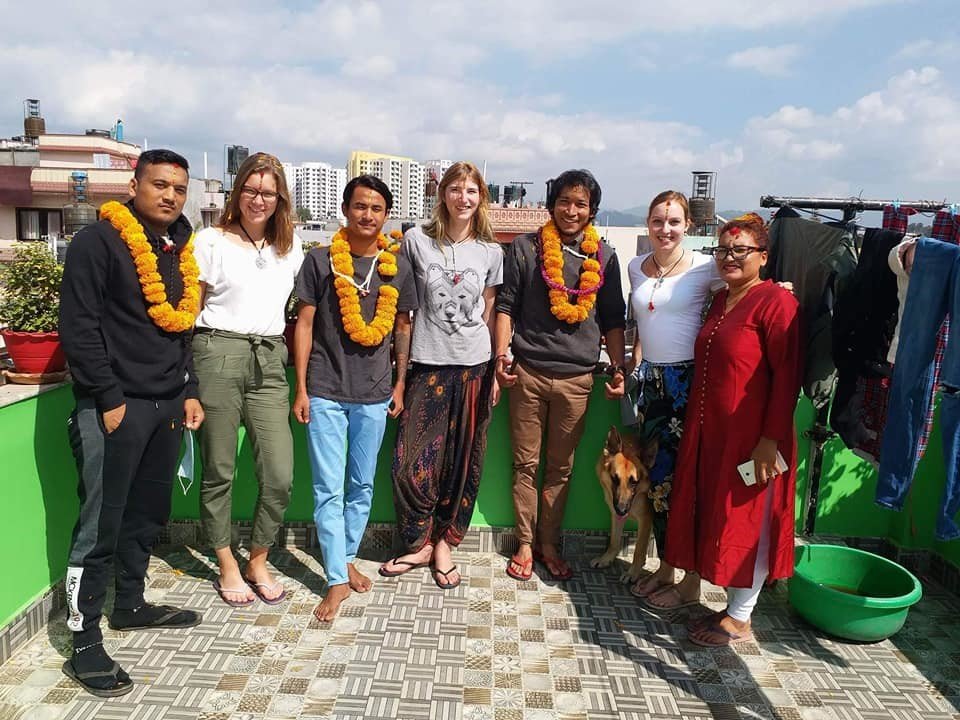 Volunteers Celebrate Dashain And Tihar Festivals In Nepal 3 Volunteers and VSN celebrating the festivals