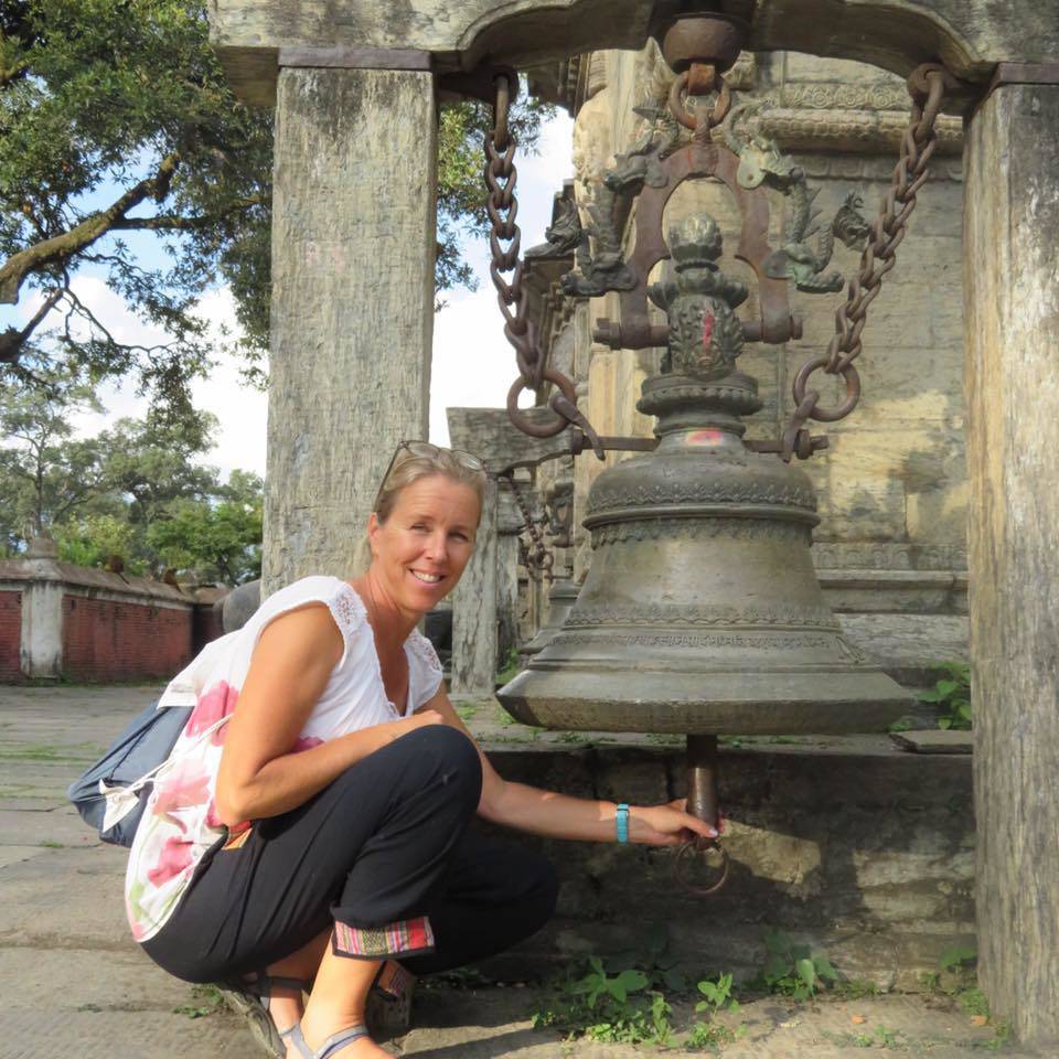 Carolein with the Montessori school children in locations Pokhara Volunteering in Nepal at Different Locations