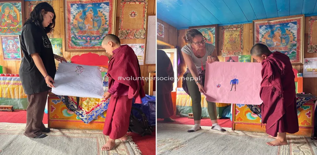 Teaching in monastery in nepal