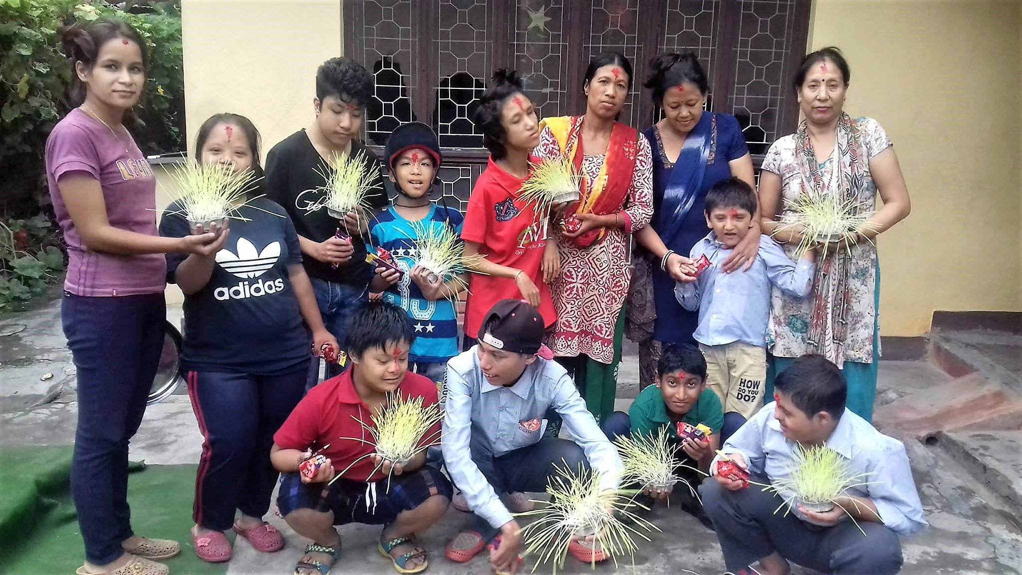 Child celebration festival volunteer nepal