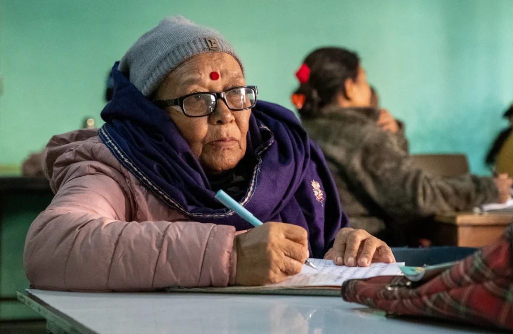 Teaching at the women's empowerment center
