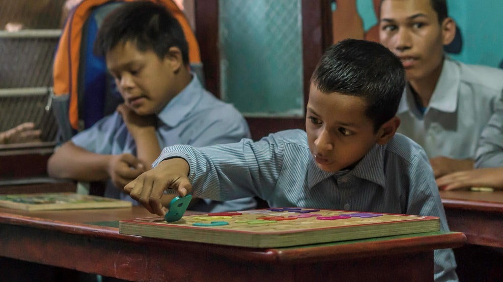 Volunteering at disability center