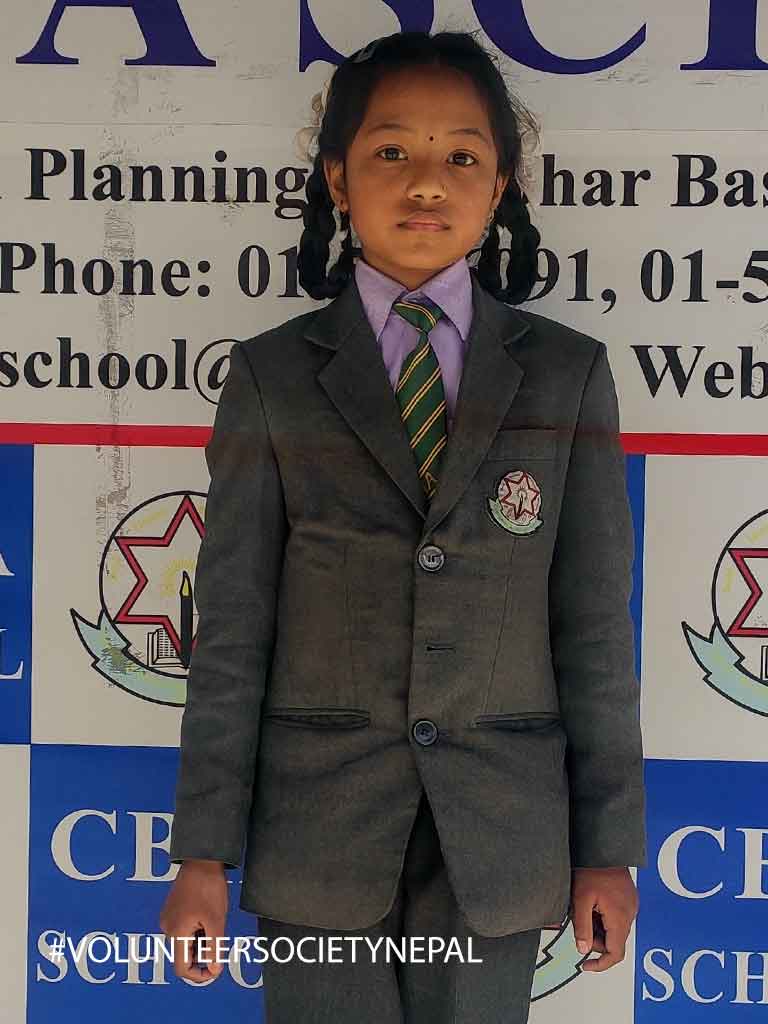 isha basnet child sponsorship in nepal