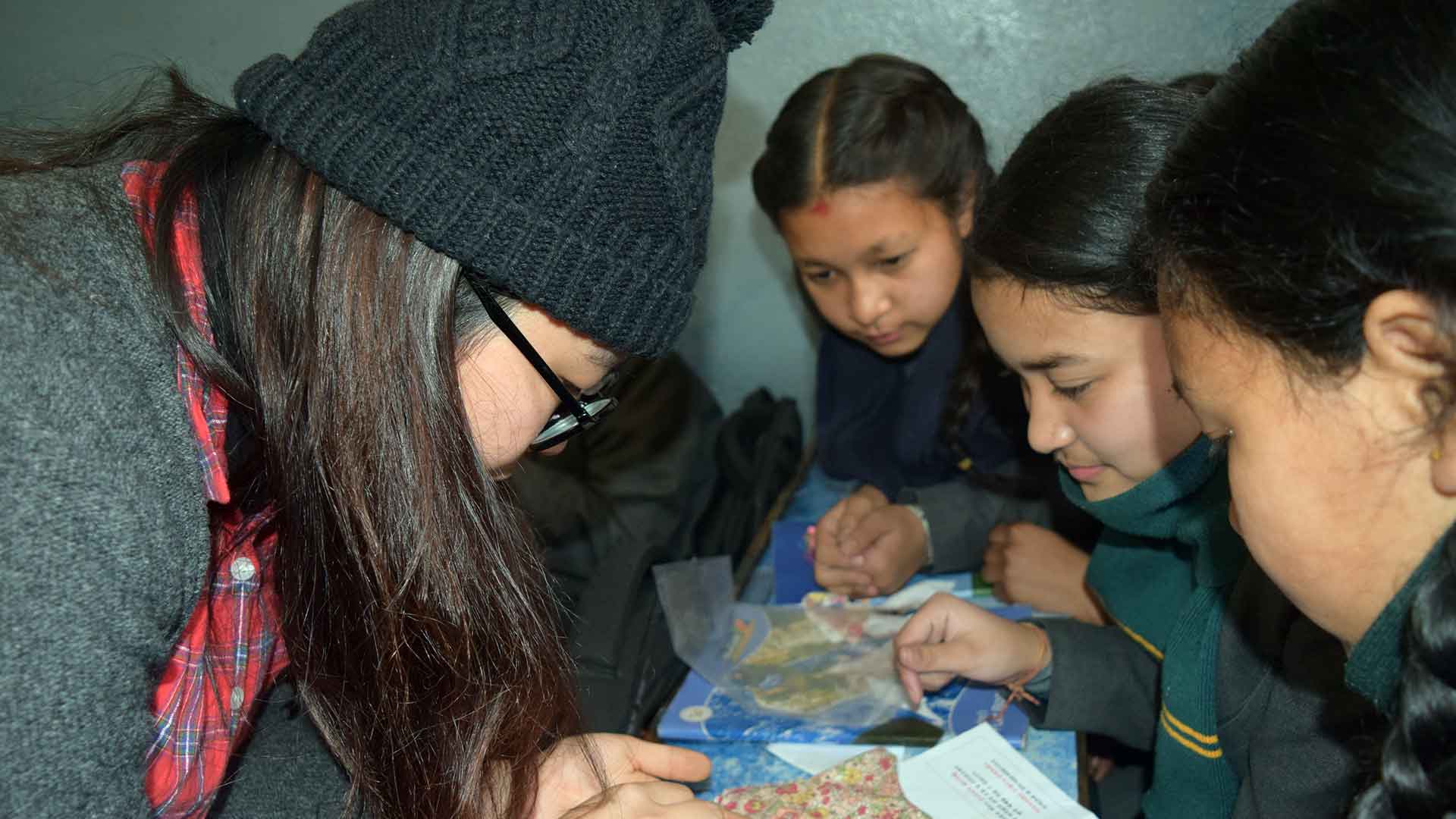 korean volunteer teaching about sanitary pads