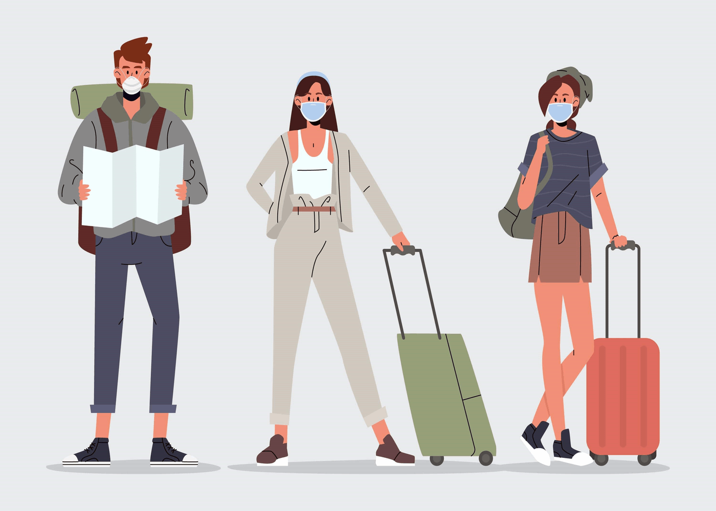 traveling to nepal with mask on