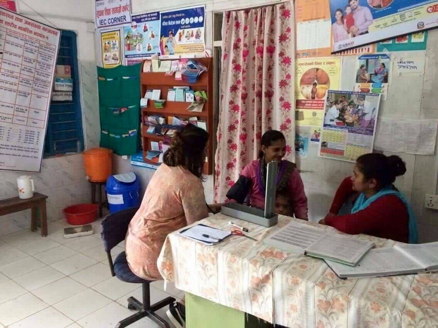Nepali nurses at the health clinic 