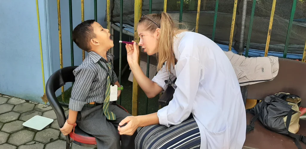healthcamp in local school in nepal