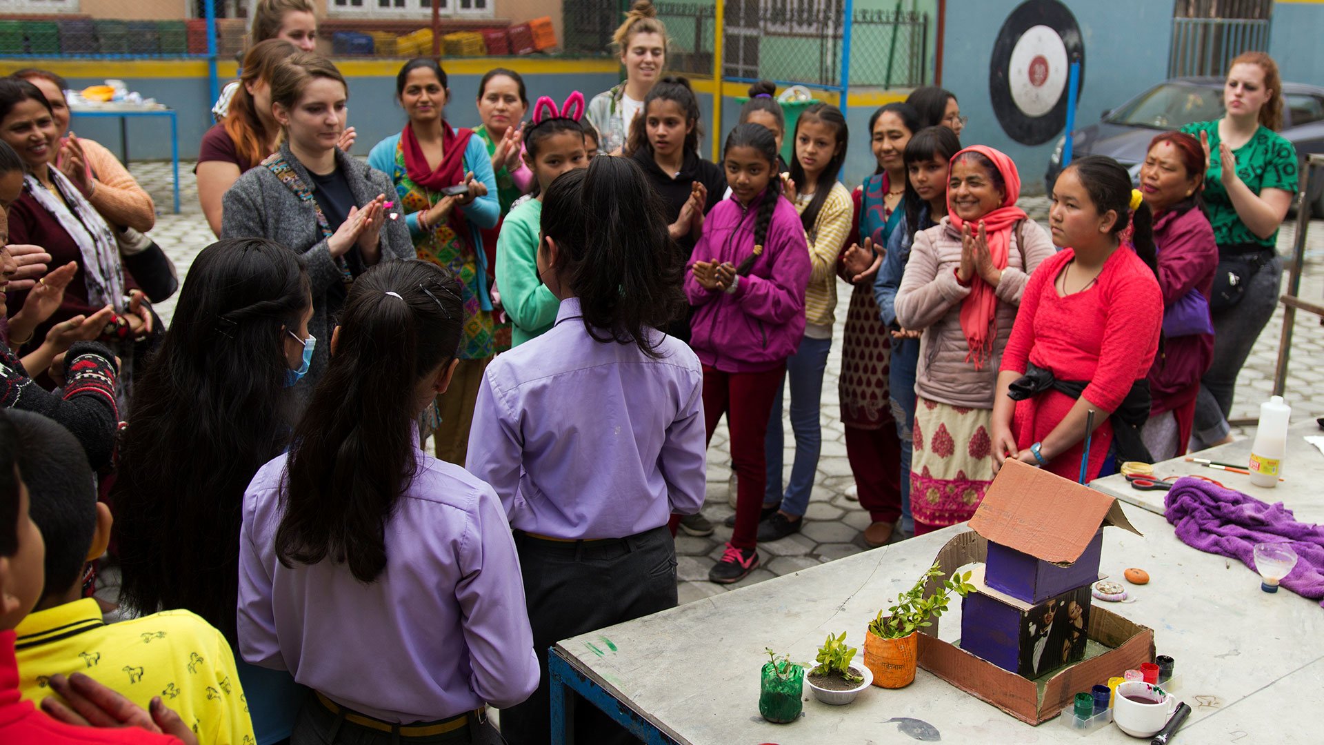 volunteers and local community organize trashtag challenge