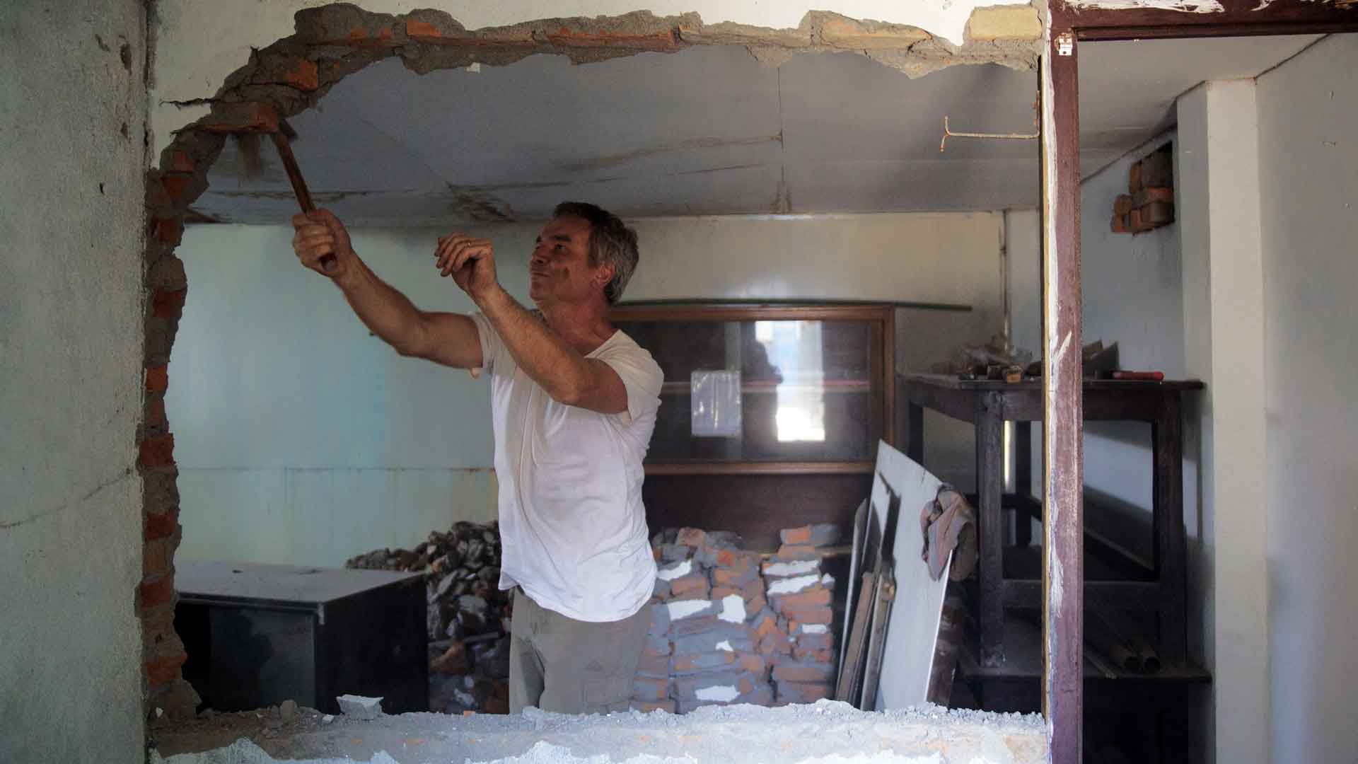 working in construction